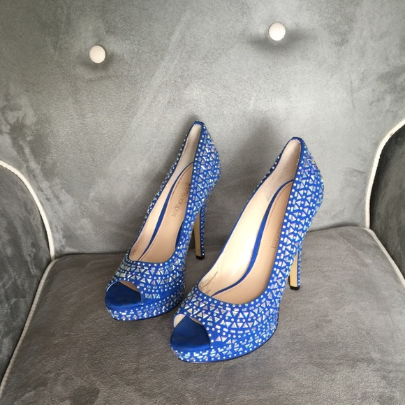 Enzo Angiolini blue bedazzled pumps - Picture 1 of 3